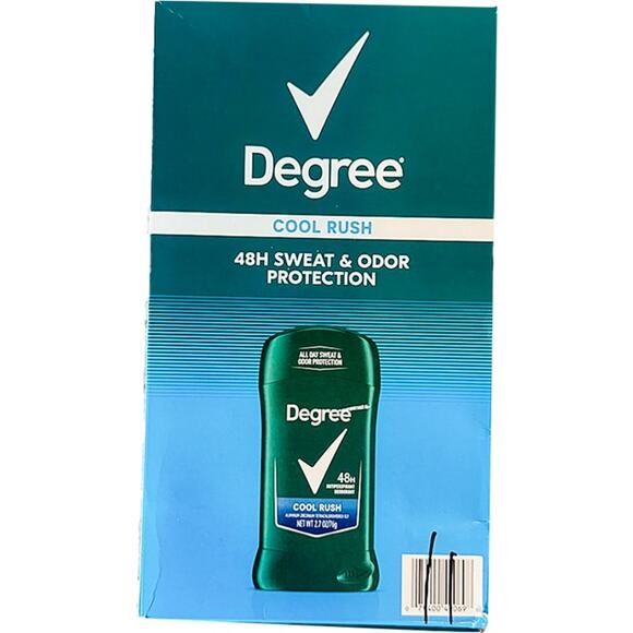 Degree Anti-Perspirant Deodorant 48 Hour Cool Rush 2.7 Ounce 5 Pack New & Sealed - Picture 3 of 5